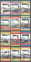 Classic Locomotives Set of 24 (12 pairs) Tuvalu, 1984